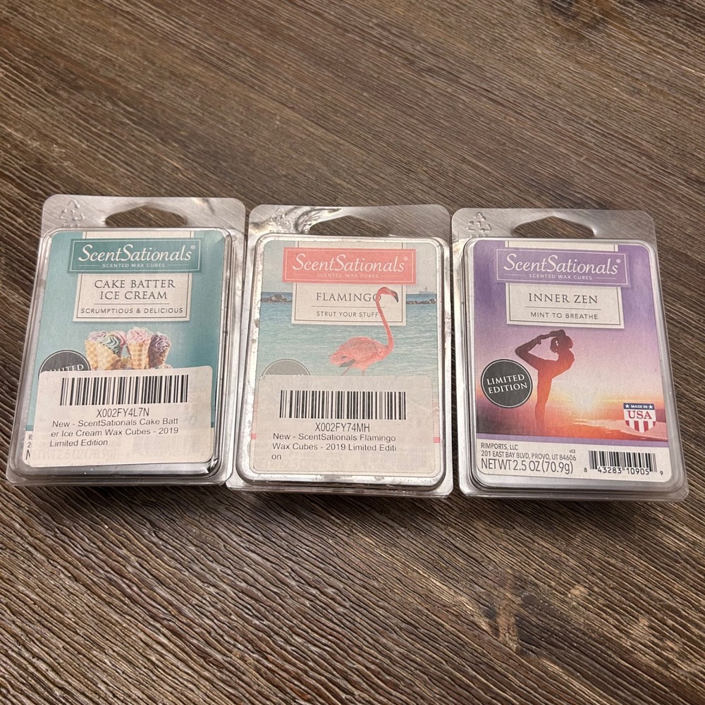 ScentSations Wax Melts Cake Batter Ice Cream Flamingo Inner Zen Limited Edition